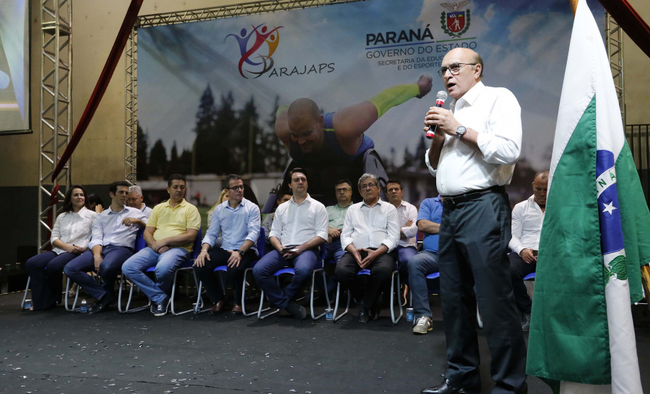 Governador Carlos Massa Ratinho Junior abre oficialmente a oitava edição dos Jogos Paradesportivos do Paraná (Parajaps), em Londrina.  -  Londrina, 20/06/2019  -  Foto: Arnaldo Alves/ANPr