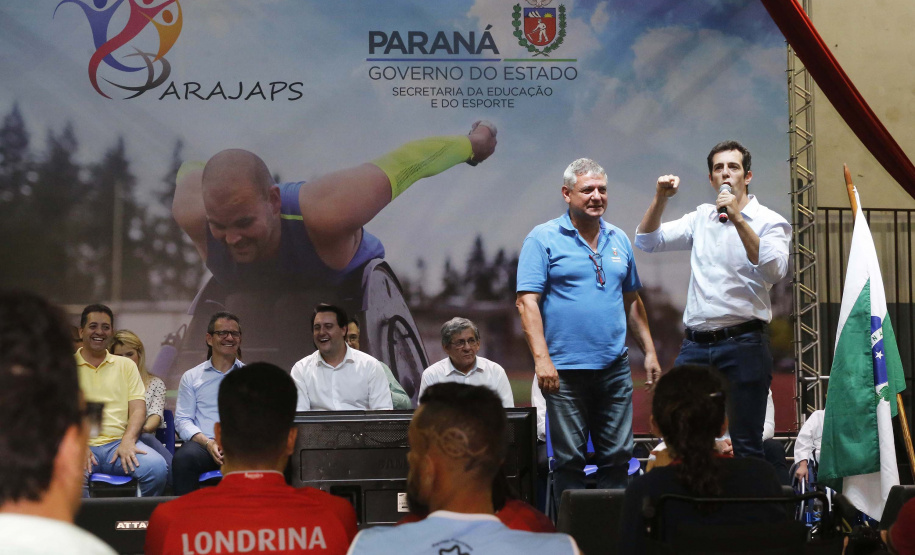 Governador Carlos Massa Ratinho Junior abre oficialmente a oitava edição dos Jogos Paradesportivos do Paraná (Parajaps), em Londrina.  -  Londrina, 20/06/2019  -  Foto: Arnaldo Alves/ANPr