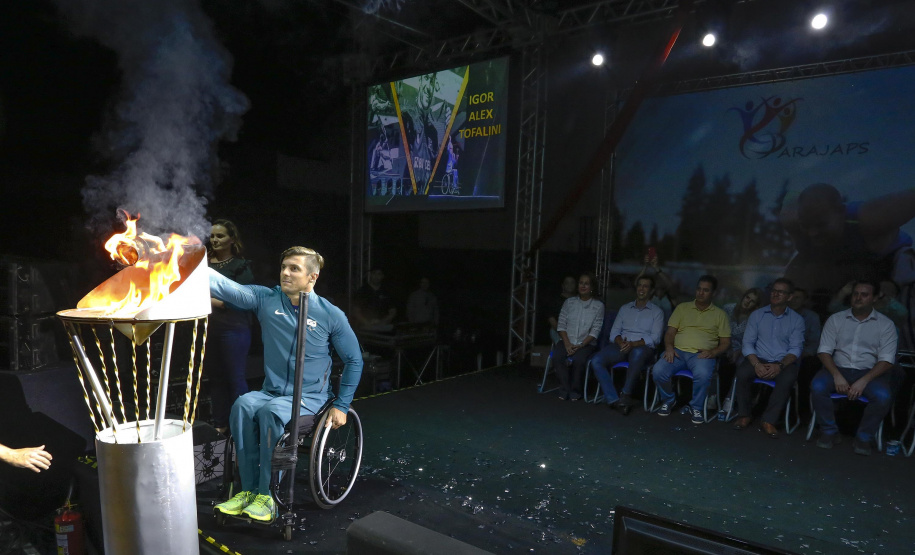 Governador Carlos Massa Ratinho Junior abre oficialmente a oitava edição dos Jogos Paradesportivos do Paraná (Parajaps), em Londrina.  -  Londrina, 20/06/2019  -  Foto: Arnaldo Alves/ANPr