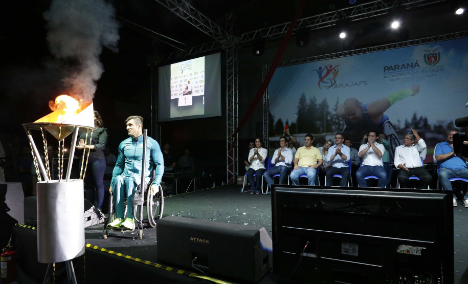 Governador Carlos Massa Ratinho Junior abre oficialmente a oitava edição dos Jogos Paradesportivos do Paraná (Parajaps), em Londrina.  -  Londrina, 20/06/2019  -  Foto: Arnaldo Alves/ANPr