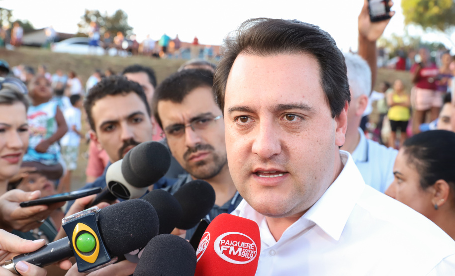 Governador Carlos Massa Ratinho Junior durante entrevista coletiva de imprensa concedida em Londrina, nesta quinta-feira (20).  - Londrina, 20/06/2019 - Foto: Rodrigo Félix Leal/ANPr