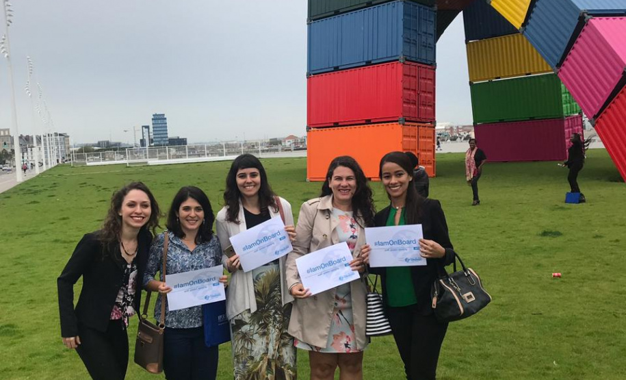 Após vencer concurso interno entre as funcionárias da empresa Portos do Paraná, a bióloga Jaqueline Dittrich participa de um curso de Gestão Portuária exclusivo para Mulheres, em Le Havre - Paranaguá, 14/06/2019 - Foto: Arquivo Pessoal Jaqueline Dittrich