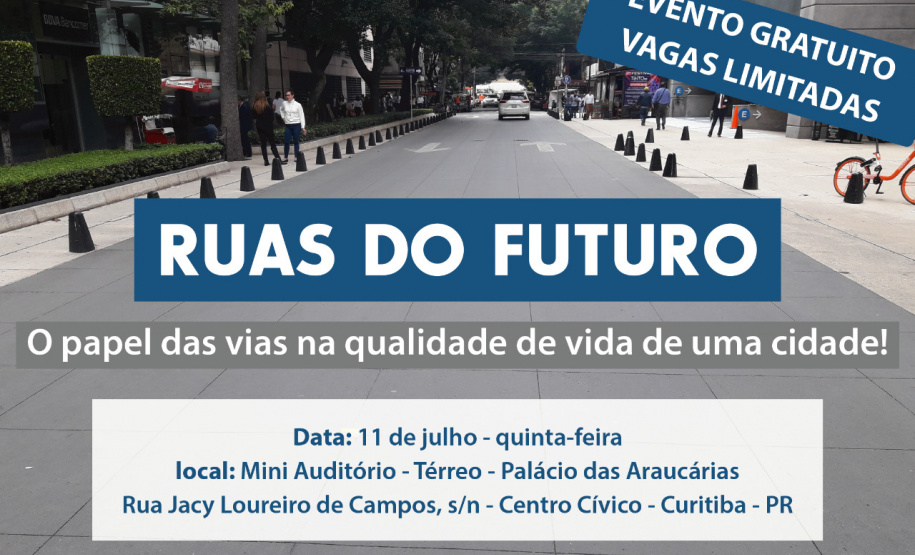 Buscando debater melhores soluções para as cidades da Região Metropolitana de Curitiba, a Coordenação da Região Metropolitrana de Curitiba (Comec), em parceria com a Associação Brasileira de Cimento Portland (ABCP), realizará o seminário ?Ruas do Futuro ? O papel das vias na qualidade de vida de uma cidade?, em que serão abordados temas e propostas relacionados à melhoria da qualidade das cidades brasileiras, mobilidade e permeabilidade urbana