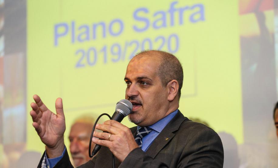 Vice-presidente de Agronegócios do Banco do Brasil, Ivandré Montiel da Silva, nesta quinta-feira (27), em Curitiba, do lançamento do Plano Safra 2019/2020. Curitiba, 26/06/2019 - Foto: Geraldo Bubniak/ANPr