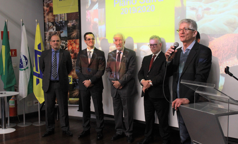 O vice-governador Darci Piana e o secretário estadual da Agricultura e do Abastecimento, Norberto Ortigara, participam nesta quinta-feira (27), em Curitiba, do lançamento do Plano Safra 2019/2020.  -  Curitiba, 27/06/2019  -  Foto: Gisele Barão/Assessoria de Imprensa Seab