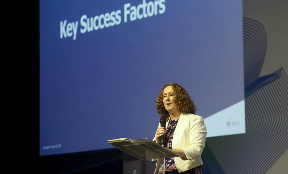 ThinkinG mostra casos de sucesso e discute inovação em gestão pública. Na foto, Cordia Lewis, do Reino Unido.  Foto: Jaelson Lucas/ANP