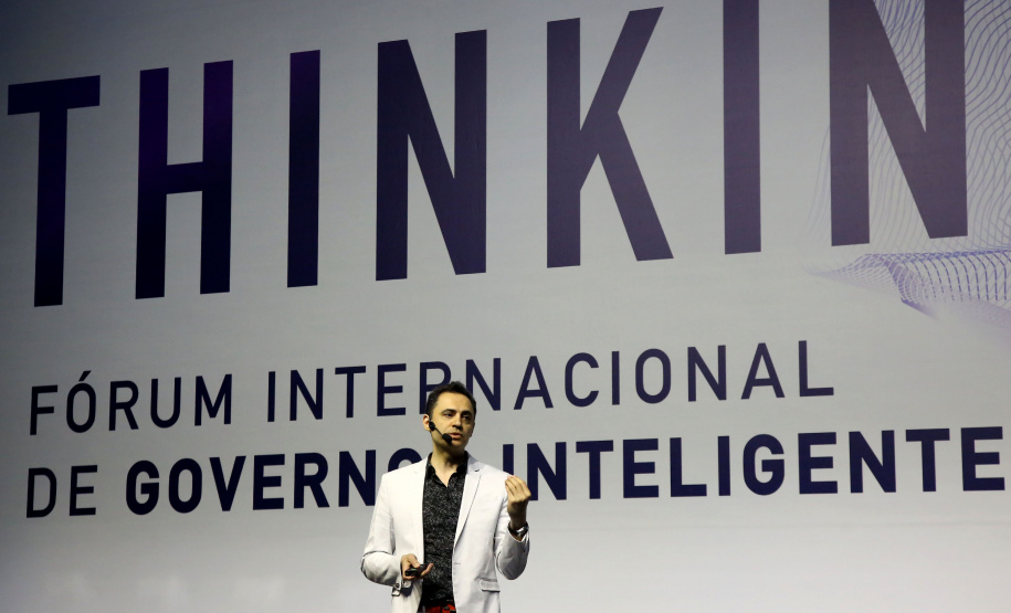 Fórum Internacional de Inovação ThinkinG. Na foto, Dariush Zomorrodi - Canadá  -  Foz do Iguaçu, 27/06/2019  -  Foto: Jaelson Lucas/ANPr