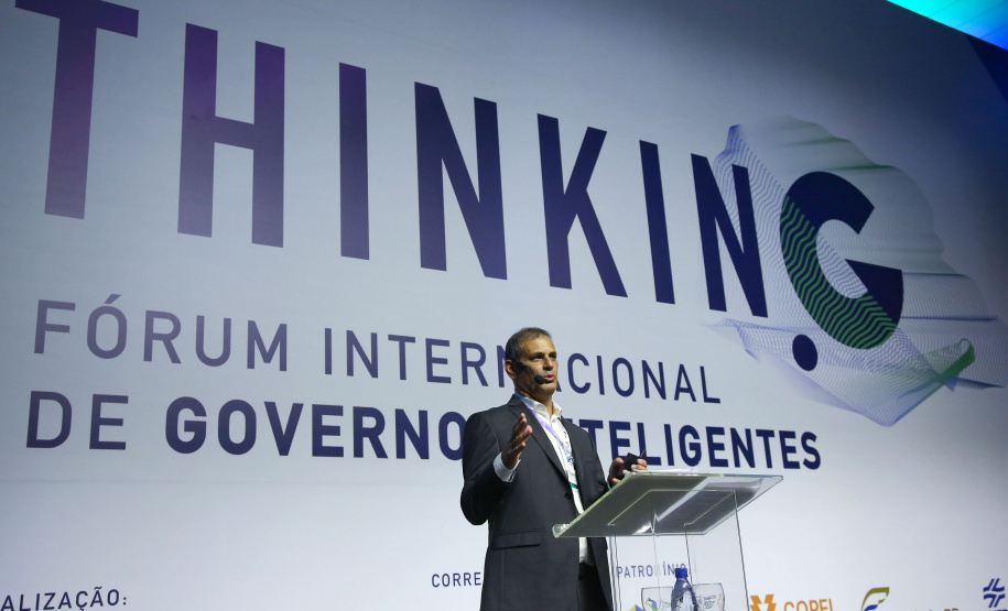 Fórum Internacional de Inovação ThinkinG. Na foto, Shaul Shashoua - Israel  -  Foz do Iguaçu, 27/06/2019  -  Foto: Jaelson Lucas/ANPr