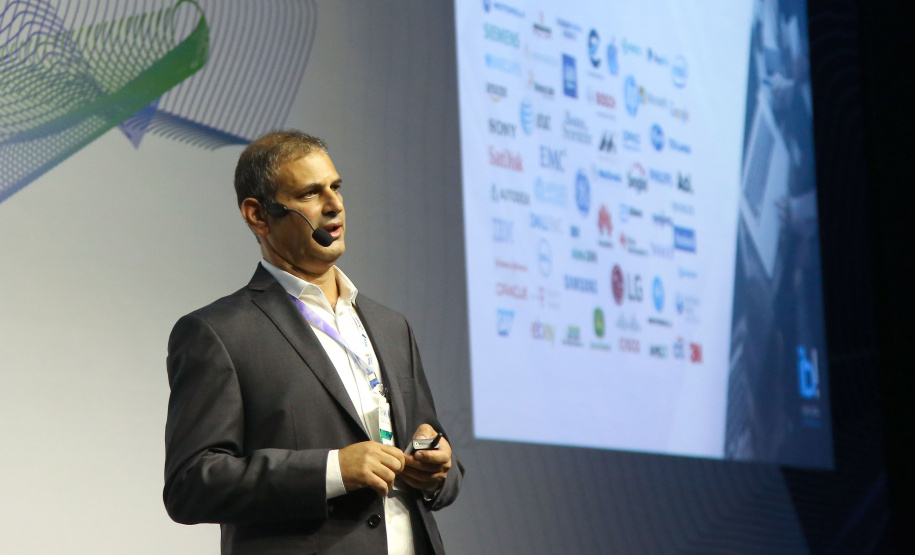 Fórum Internacional de Inovação ThinkinG. Na foto, Shaul Shashoua - Israel  -  Foz do Iguaçu, 27/06/2019  -  Foto: Jaelson Lucas/ANPr