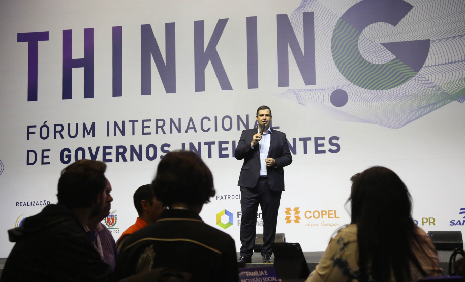 Fórum Internacional de Inovação ThinkinG. Na foto, o presidente da Celepar, Allan Costa  -  Foz do Iguaçu, 28/06/2019  -  Foto: Jaelson Lucas/ANPr