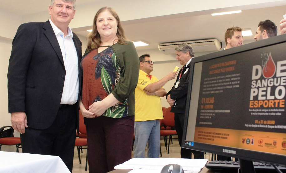 Lançamento da 14ª edição da Campanha "Doe sangue pelo esporte", que incentiva a doação de sangue e de medula óssea.
Foto:Clevis Massolla/SESA