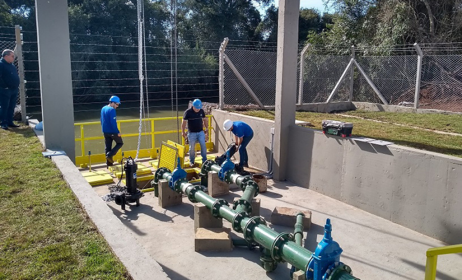 Nova captação passa a operar com aumento na capacidade de bombeamento da água. Foto: Divulgação/Sanepar
