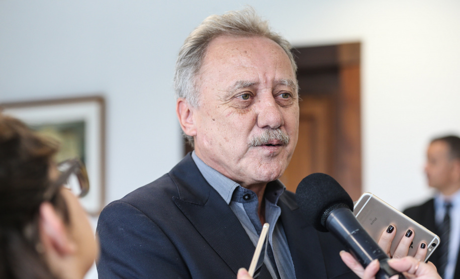 O presidente da Federação das APAEs do Estado do Paraná, Fernando Meneguetti, nesta terça-feira (02), no Palácio Iguaçu. Curitiba, 02/07/2019 -Foto: Geraldo Bubniak/ANPr