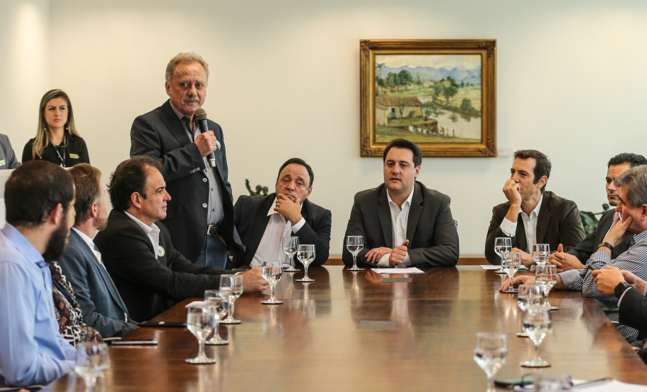 O presidente da Federação das APAEs do Estado do Paraná, Fernando Meneguetti, nesta terça-feira (02), no Palácio Iguaçu. Curitiba, 02/07/2019 -Foto: Geraldo Bubniak/ANPr