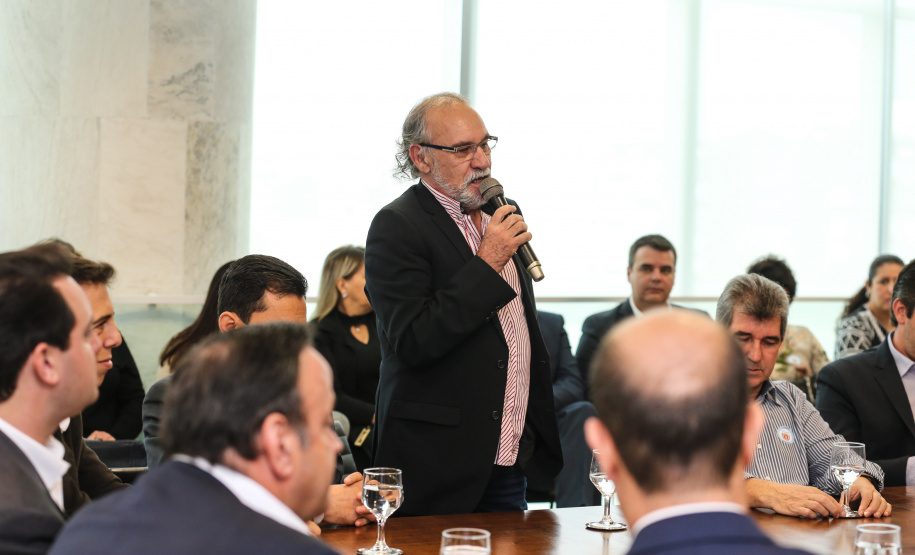 O presidente da Federação Estadual das Instituições de Reabilitação do Estado do Paraná (Febiex), Benedito Carlos Bassetti, nesta terça-feira (02), no Palácio Iguaçu. Curitiba, 02/07/2019 -Foto: Geraldo Bubniak/ANPr