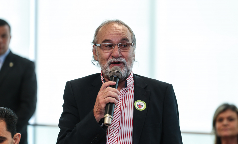 O presidente da Federação Estadual das Instituições de Reabilitação do Estado do Paraná (Febiex), Benedito Carlos Bassetti, nesta terça-feira (02), no Palácio Iguaçu. Curitiba, 02/07/2019 -Foto: Geraldo Bubniak/ANPr