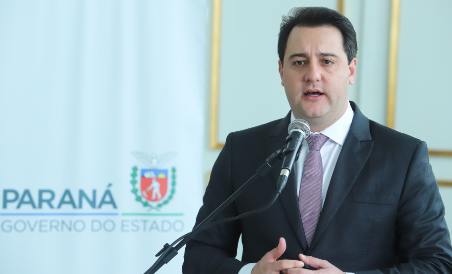 Governador Carlos Massa Ratinho Junior durante coletiva de imprensa  -  Curitiba, 03/07/2019  -  Foto: Rodrigo Félix Leal/ANPr