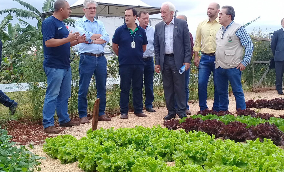 O vice-governador do Paraná, Darci Piana, e o secretário estadual da agricultura e do Abastecimento, Noberto Ortigara, visitaram nesta quarta (3) a Expotécnica, feira agropecuária realizada em Sabáudia, norte do estado. A feira, na sua 26ª edição, se destaca pela elevada presença de produtores rurais de toda a região e pelas inovações trazidas ao homem do campo.  -  Sabáudia, 03/07/2019  -  Foto: Lucas V.de Araújo/Iapar