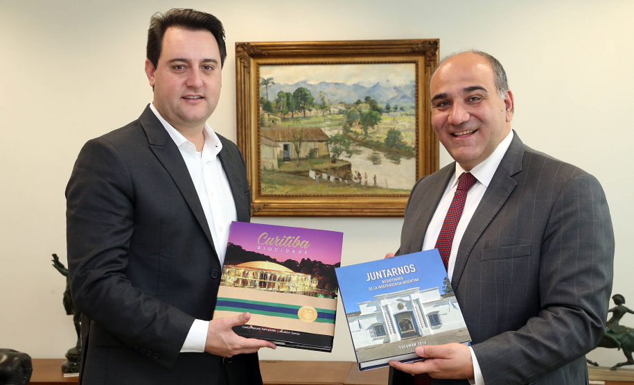 Governador Carlos Massa Ratinho Junior recebe Governador Tucumán Juan Manzur  -  Curitiba, 04/07/2019  -  Foto Gilson Abreu