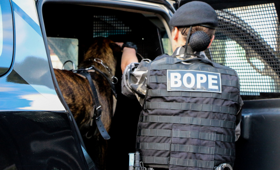 04-07-2019 RIC Grava no Canil A soldado Angélica Aparecida Chuede é a primeira mulher a fazer parte da Companhia de Operações com Cães (COC) do Batalhão de Operações Especiais (BOPE), em 47 anos de criação da subunidade. A inclusão da militar estadual aconteceu com a formatura dela no Curso de Cinotecnia na última semana, que fez todas as etapas com seu cão Hunter.  -  Curitiba, 04/07/2019  =-  Foto: Soldado Amanda Morais