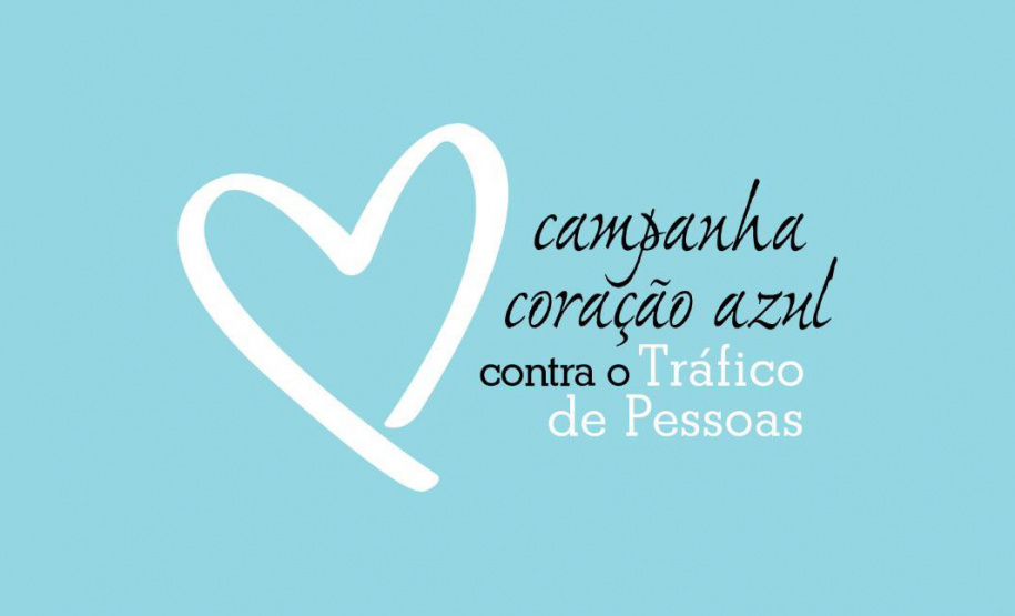 Campanha alerta para o tráfico de pessoas no Paraná. Arte: SEJUF