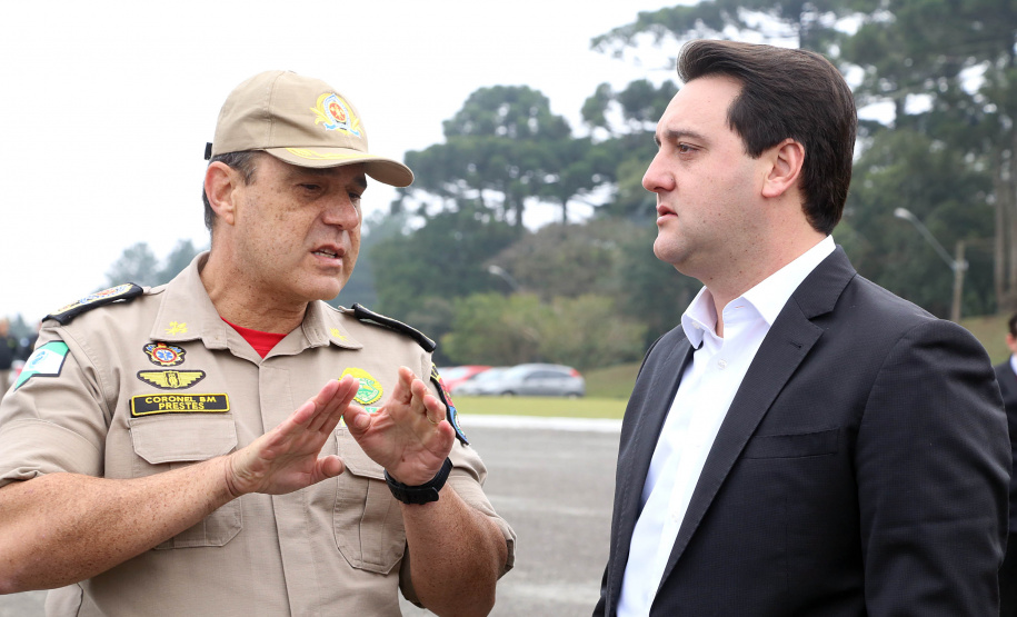 Governador Carlos Massa Ratinho Junior entrega viaturas para as polícias Militar e Civil.Foto Gilson Abreu/ANPr