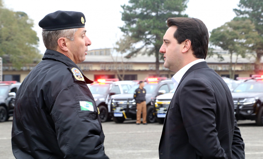 Governador Carlos Massa Ratinho Junior entrega viaturas para as polícias Militar e Civil.Foto Gilson Abreu/ANPr