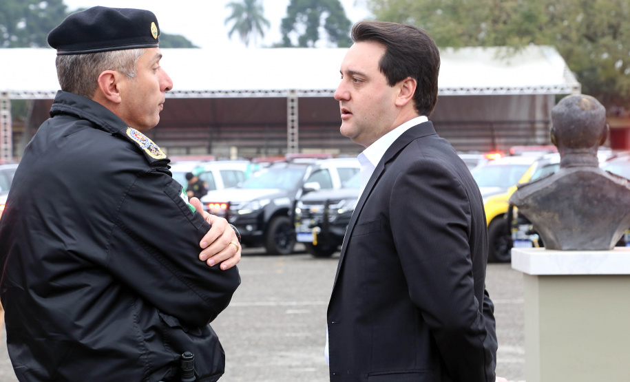 Governador Carlos Massa Ratinho Junior entrega viaturas para as polícias Militar e Civil.Foto Gilson Abreu/ANPr