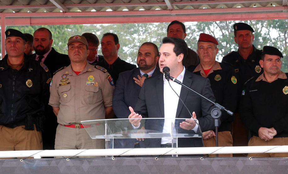 Governador Carlos Massa Ratinho Junior entrega viaturas para as polícias Militar e Civil.Foto Gilson Abreu/ANPr