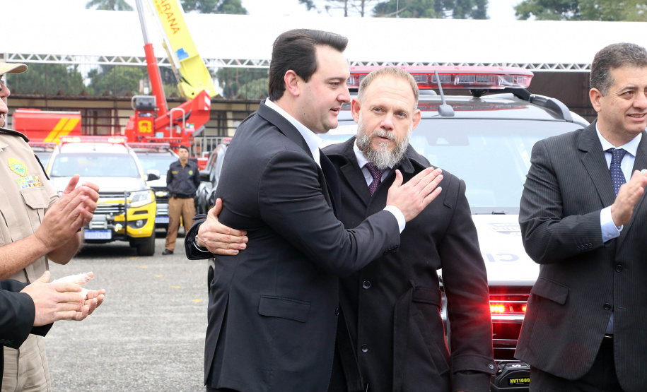 Governador Carlos Massa Ratinho Junior entrega viaturas para as polícias Militar e Civil.Foto Gilson Abreu/ANPr
