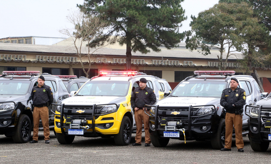 Governador Carlos Massa Ratinho Junior entrega viaturas para as polícias Militar e Civil.Foto Gilson Abreu/ANPr