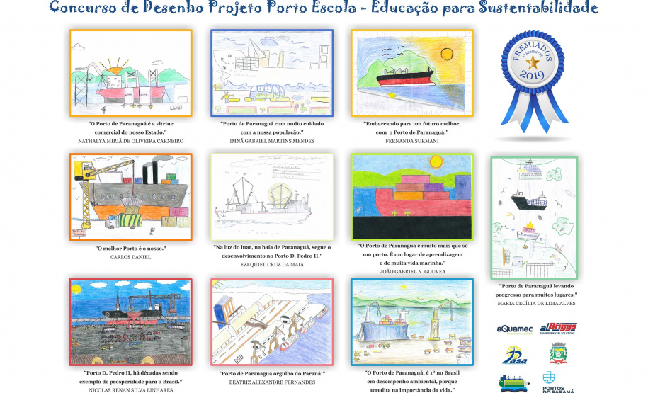 Empresa Portos do Paraná entrega prêmios do concurso de desenhos