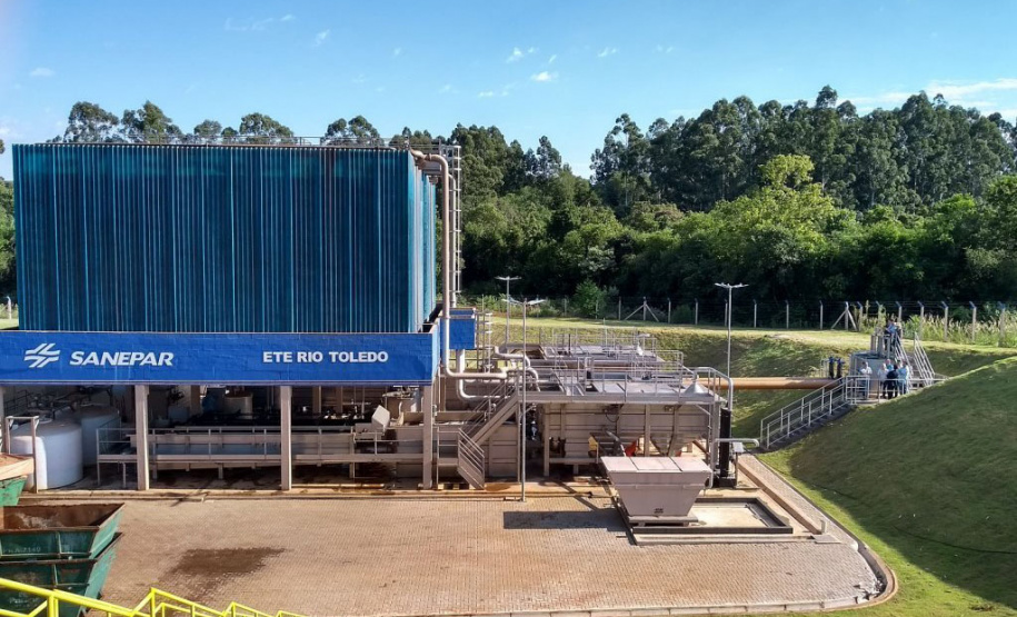 Estação de Tratamento de Esgoto modular, implantada em Toledo. Foto: Divulgação/Sanepar