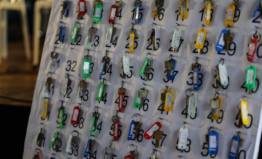 Entrega de moradias para 100 famílias de Marechal Cândido Rondon, no Oeste do Paraná, nesta segunda-feira (15). Marechal Cândido Rondon, 15/07/2019 -  Foto: Geraldo Bubniak/ANPr