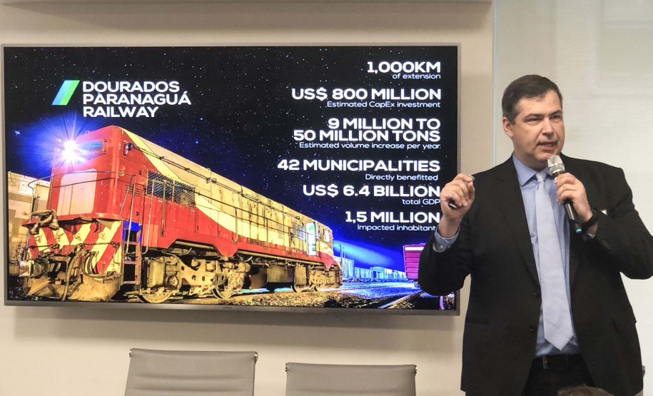 O governador Carlos Massa Ratinho Junior apresentou nesta quarta-feira (17) oportunidades que o Estado oferece a um grupo de executivos de corporações internacionais que mantêm investimentos globais. A apresentação foi na Câmara de Comércio Brasil-EUA, em Nova York, que recebeu a terceira edição do Paraná Day. Foto: Divulgação/ANPr