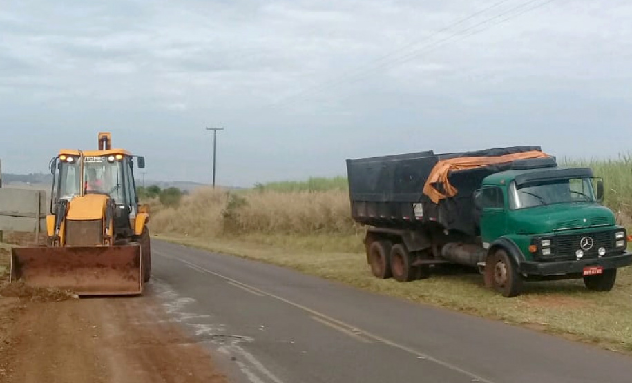 Trecho da PR-542 terá serviços de conservação retomados. Foto:DER