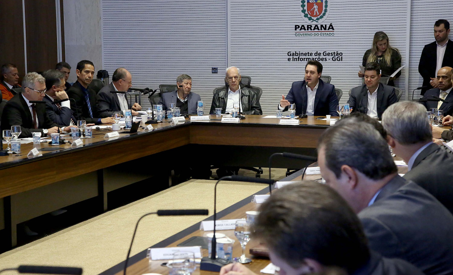 Governador Carlos Massa Ratinho Junior durante reunião com a equipe de governo. Curitiba, 23/07/2019. Foto: Jaelson Lucas