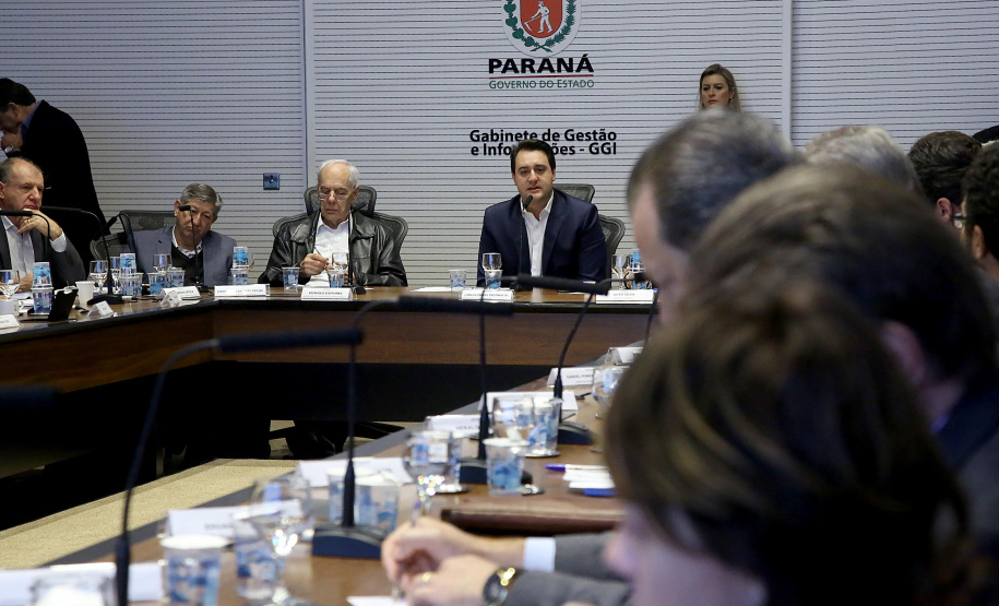 Governador Carlos Massa Ratinho Junior durante reunião com a equipe de governo. Curitiba, 23/07/2019. Foto: Jaelson Lucas