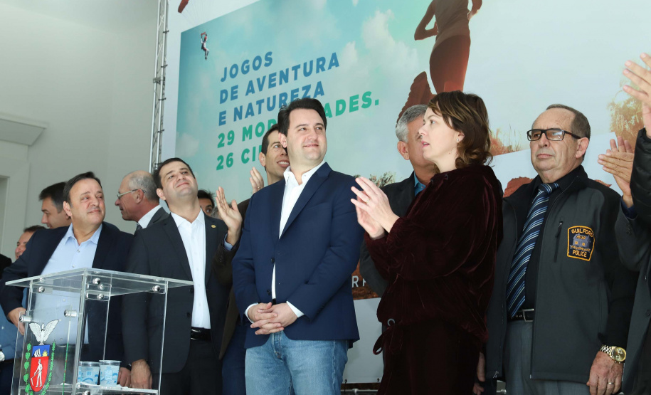 O Paraná terá neste ano uma série de competições que ajudarão a estimular práticas esportivas, além de evidenciar as belezas do Estado, atrair turistas e movimentar a economia de diversas regiões. São os Jogos de Aventura e Natureza, uma iniciativa pioneira no Brasil em formato e abrangência que foi lançada nesta terça-feira (23) pelo governador Carlos Massa Ratinho Junior. Foto: Rodrigo Felix Leal/ANPr