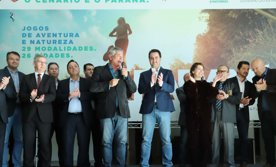 O Paraná terá neste ano uma série de competições que ajudarão a estimular práticas esportivas, além de evidenciar as belezas do Estado, atrair turistas e movimentar a economia de diversas regiões. São os Jogos de Aventura e Natureza, uma iniciativa pioneira no Brasil em formato e abrangência que foi lançada nesta terça-feira (23) pelo governador Carlos Massa Ratinho Junior. Foto: Rodrigo Felix Leal/ANPr