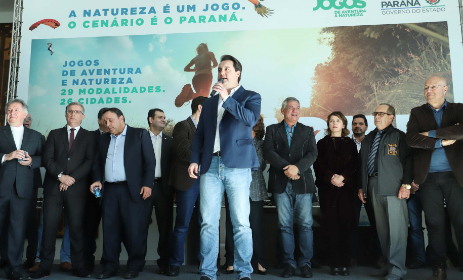 O Paraná terá neste ano uma série de competições que ajudarão a estimular práticas esportivas, além de evidenciar as belezas do Estado, atrair turistas e movimentar a economia de diversas regiões. São os Jogos de Aventura e Natureza, uma iniciativa pioneira no Brasil em formato e abrangência que foi lançada nesta terça-feira (23) pelo governador Carlos Massa Ratinho Junior. Foto: Rodrigo Felix Leal/ANPr
