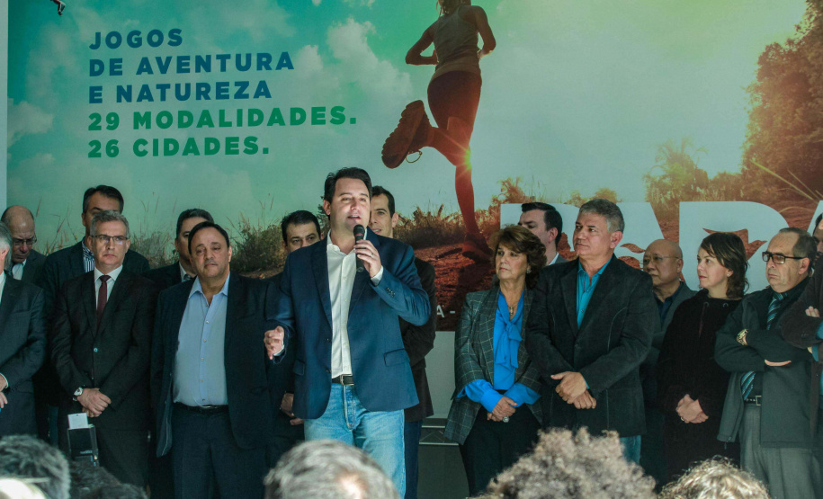 O Paraná terá neste ano uma série de competições que ajudarão a estimular práticas esportivas, além de evidenciar as belezas do Estado, atrair turistas e movimentar a economia de diversas regiões. São os Jogos de Aventura e Natureza, uma iniciativa pioneira no Brasil em formato e abrangência que foi lançada nesta terça-feira (23) pelo governador Carlos Massa Ratinho Junior. Foto:Valdelino Pontes/ANPr