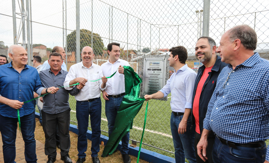 O governador Carlos Massa Ratinho Junior inaugurou nesta sexta-feira (26) em  Ivaiporã, no Vale do Ivaí, a unidade do projeto Meu Campinho implantada no município.   Ivaiporã, 26/07/2019 -Foto: Geraldo Bubniak/ANPr