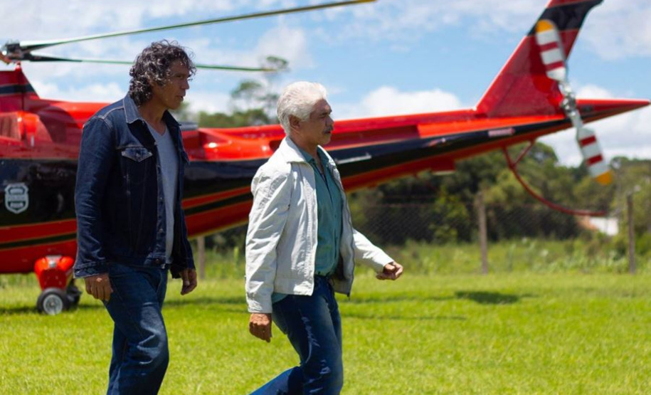 produção do filme  "Franco no trem do medo", do cineasta Talício Sirino, realizada com o edital 2017. Foto:Divulgação/SECC