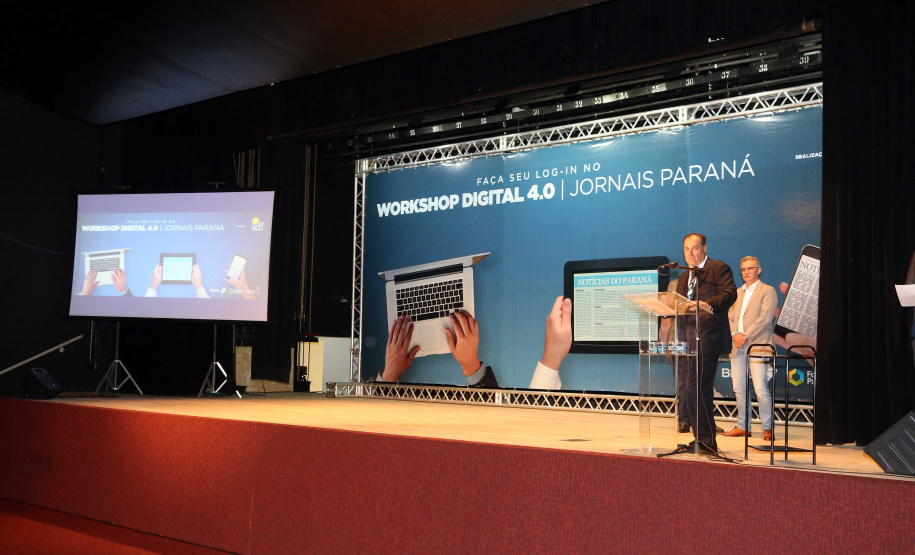 O presidente da Adjori, Elizio Siqueira, afirmou que o Workshop Digital 4.0 representa um marco para quebrar paradigmas no mercado jornalístico. A associação reúne 150 semanários, quinzenários, mensais.JoseFoto Gilson Abreu