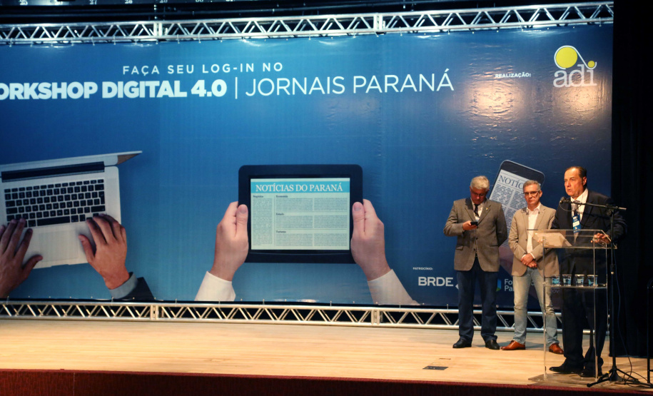 O presidente da Adjori, Elizio Siqueira, afirmou que o Workshop Digital 4.0 representa um marco para quebrar paradigmas no mercado jornalístico. A associação reúne 150 semanários, quinzenários, mensais.JoseFoto Gilson Abreu