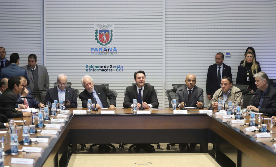 Governador Carlos Massa Ratinho Junior, participa da reunião com os secretários.Curitiba, 30-07-19.Foto: Arnaldo Alves / ANPr.