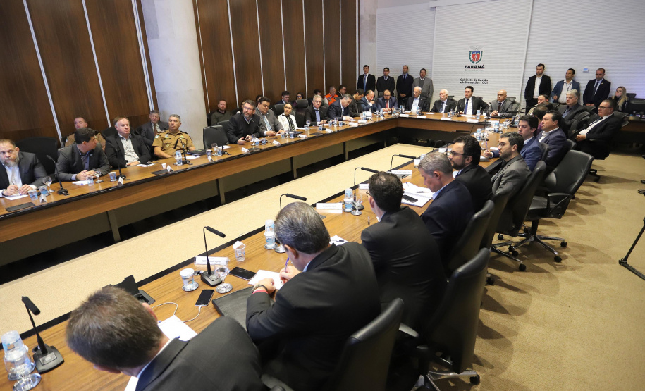 Governador Carlos Massa Ratinho Junior, participa da reunião com seu secretários.Curitiba, 30-07-19.Foto: Arnaldo Alves / ANPr.