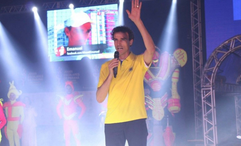 A abertura oficial da fase final da 66ª edição dos Jogos Escolares do Paraná (JEPS) terá a presença do campeão olímpico Emanuel Fernando Scheffer Rego. O evento, para alunos-atletas de 15 a 17 anos, será em Foz do Iguaçu entre os dias 2 e 10 de agosto. A abertura acontece na próxima sexta-feira (2), às 20h, no Ginásio Costa Cavalcanti. Foto: João Passos/SEET