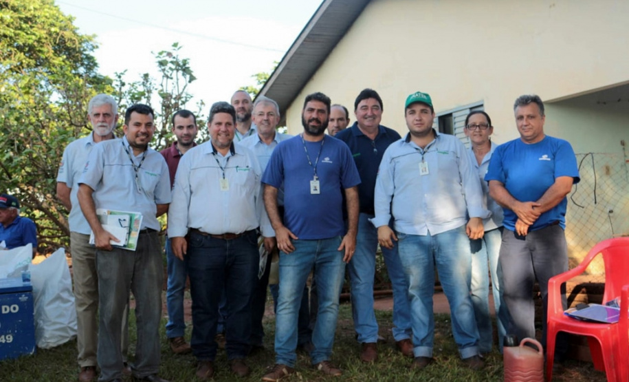 Reunião de técnicos da Sanepar e da Emater em Santa Fé.Foto: Divulgação/Sanepar
